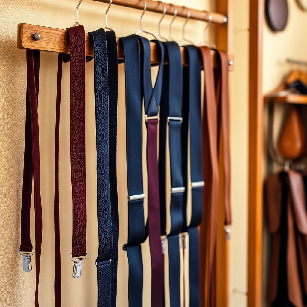 Bretelles fabriquées en France suspendues en boutique